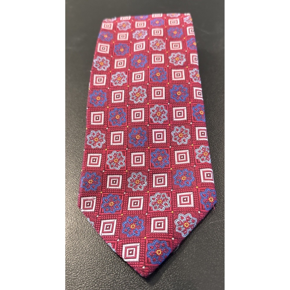Hickey Freeman Mens‎ Colorful Neck Tie Woven In England Hand Made In USA Preppy